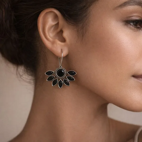 Black_Brass_Oxidised_Marquise_Floral_Drop_Earrings_For_Women