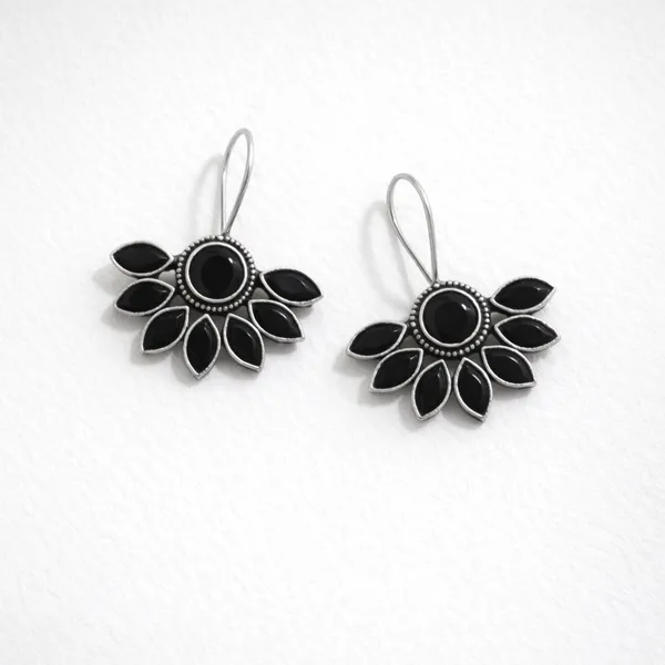 Black_Brass_Oxidised_Marquise_Floral_Drop_Earrings_For_Women