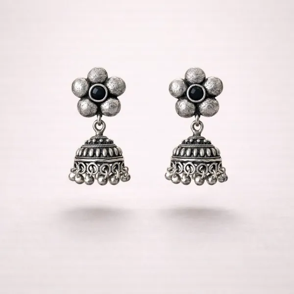 Black_Brass_Oxidised_Floral_Jhumka_Earrings_For_Women