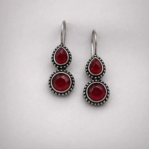 Red_Chalcedony_Brass_Oxidised_Teardrop_Dangler_Earrings_For_Women