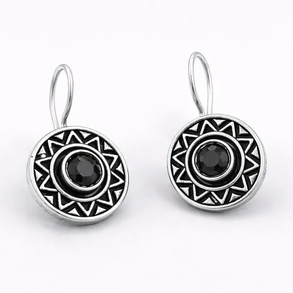 Black_Spinel_Oxidised_Silver_Geometric_Drop_Earrings_For_Women