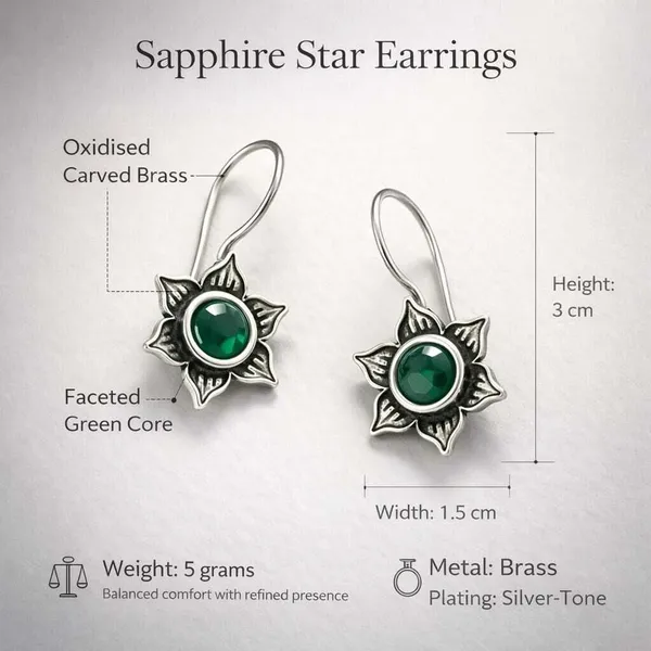 Green_Brass_Oxidised_Floral_Star_Stone_Drop_Earrings_For_Women