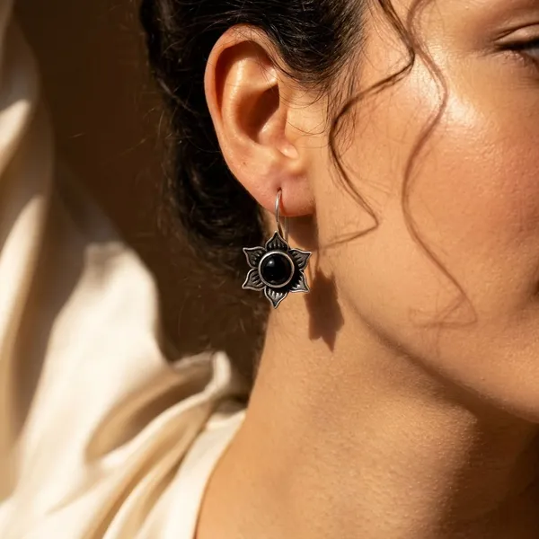 Black_Brass_Oxidised_Floral_Star_Stone_Drop_Earrings_For_Women_(Set_Of_6)