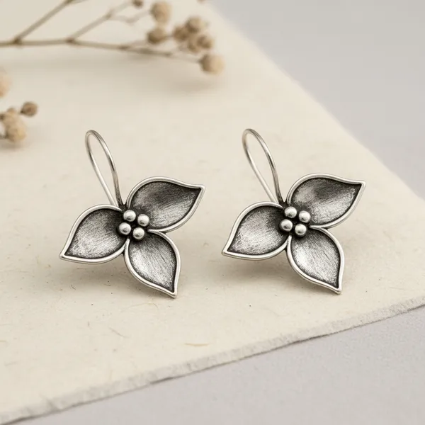 Silver_Brass_Oxidised_Floral_Petal_Drop_Earrings_For_Women