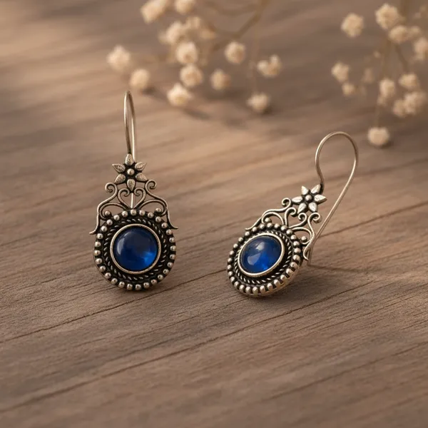 Blue_Brass_Oxidised_Temple_Stone_Drop_Earrings_For_Women