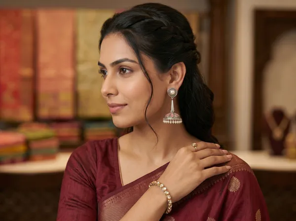 Oxidised_Pearl_Jhumka_Earrings_for_Women_Pink_Stone_Traditional
