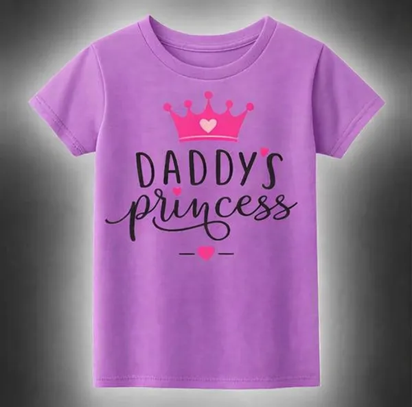 Daddy'S_Princess_Printed_T-Shirt_For_Girls