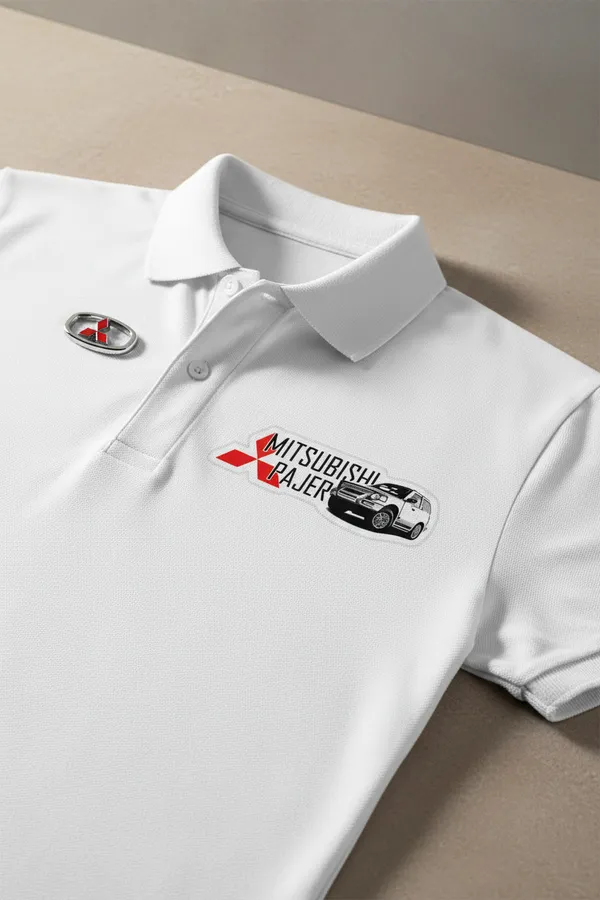 Mitsubishi_Pajero_White_Polo_T-Shirt