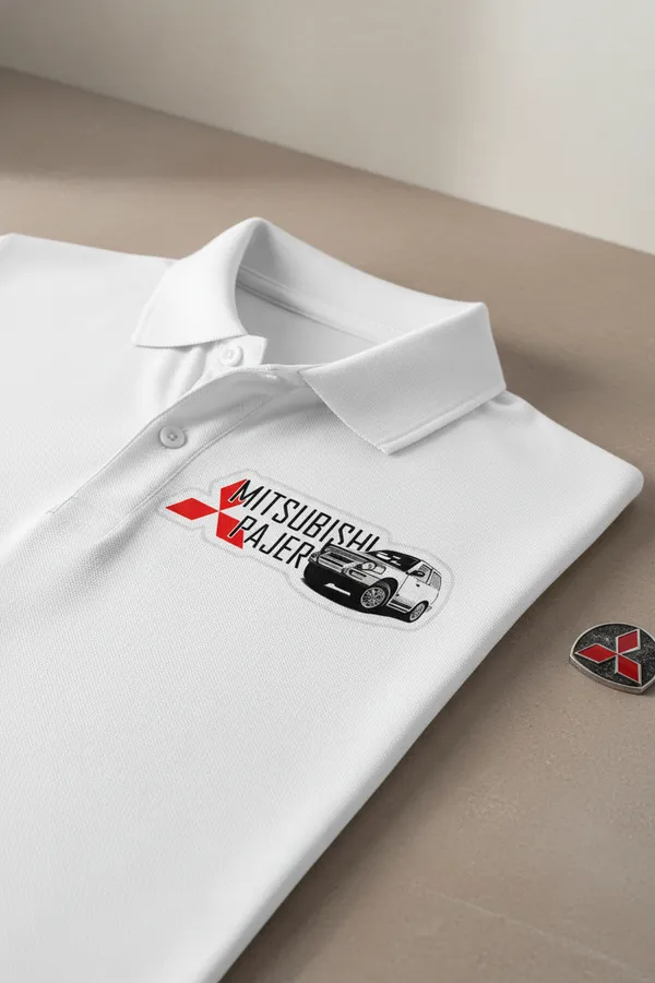Mitsubishi_Pajero_White_Polo_T-Shirt