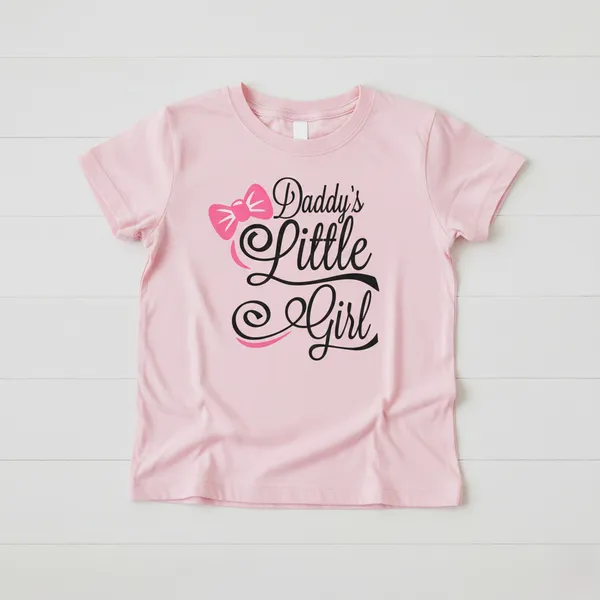 Daddy'S_Little_Girl_Printed_Pink_T-Shirt_For_Kids