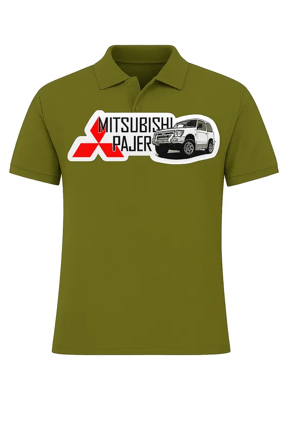 Mitsubishi_Pajero_Printed_Polo_T-Shirt_-_Olive_Green