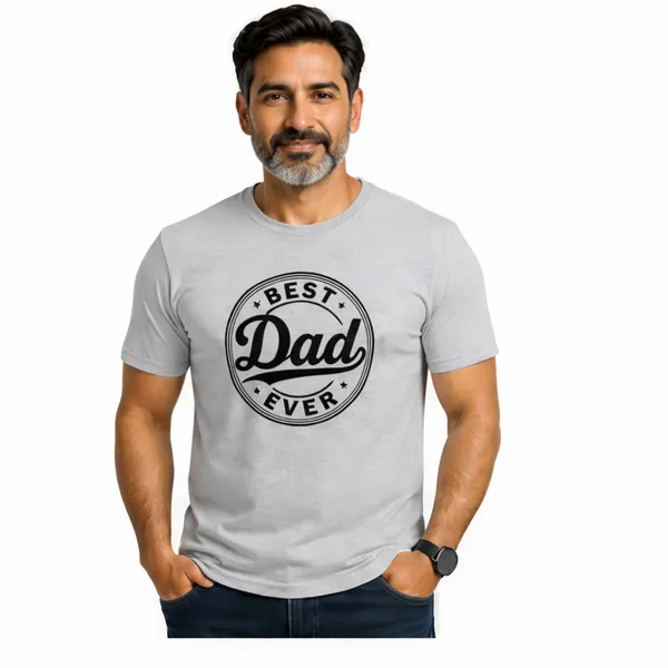 Best_Dad_Ever_Print_on_Soft_Grey_Mens_T-Shirt