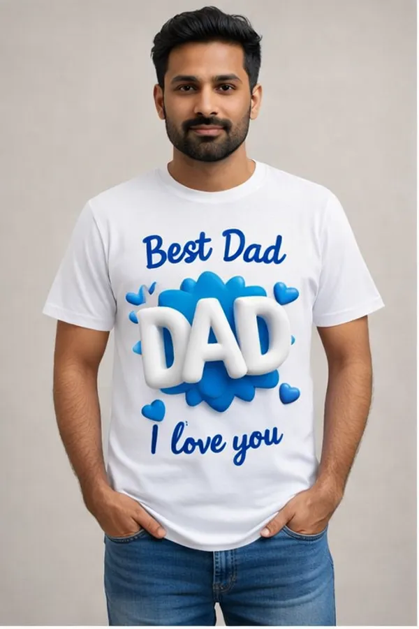 Best_Dad_I_Love_You_Print_on_White_Mens_T-Shirt