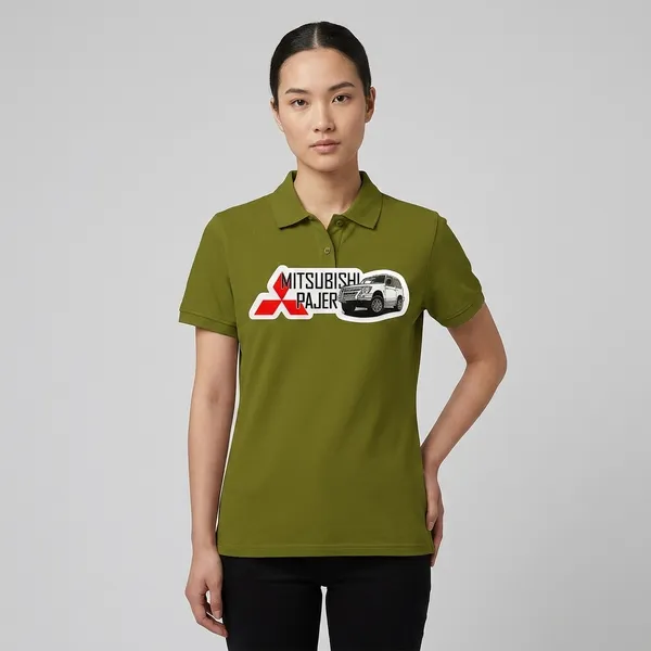 Mitsubishi_Pajero_Printed_Polo_T-Shirt_-_Olive_Green