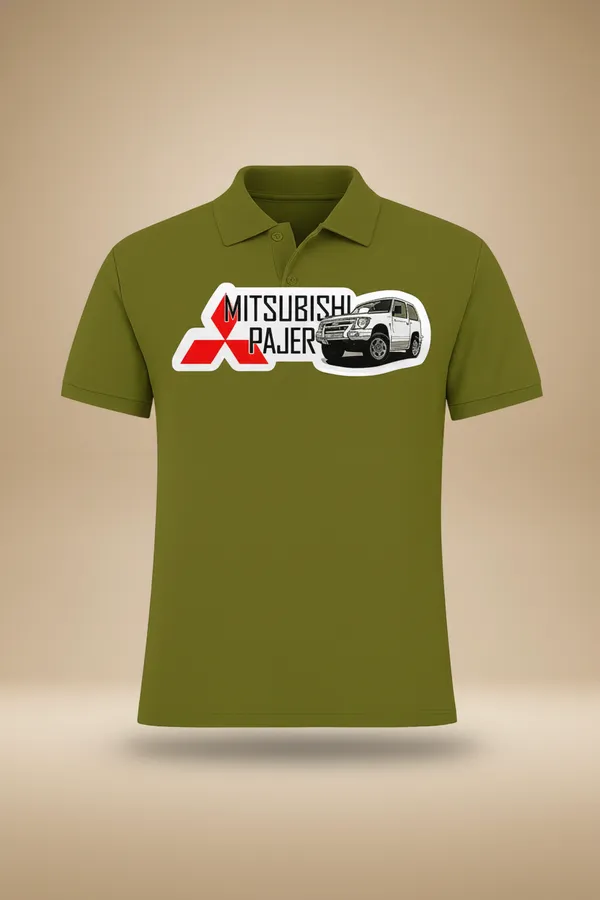 Mitsubishi_Pajero_Printed_Polo_T-Shirt_-_Olive_Green