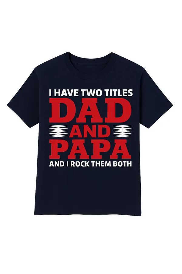 Dap_&_Papa_Print_on_Blue_T_Shirt