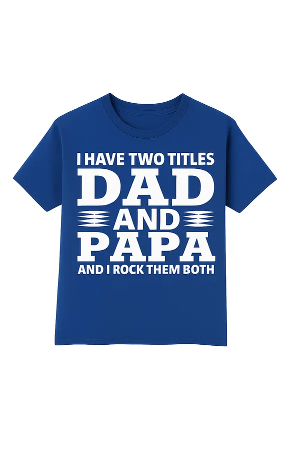 Dap_&_Papa_Print_on_Blue_T_Shirt