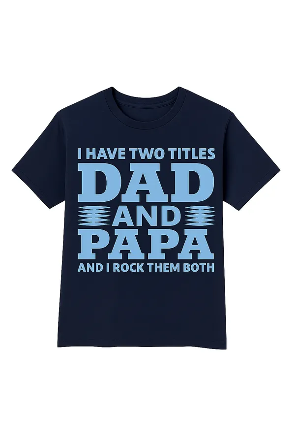 Dap_&_Papa_Print_on_Navy_Blue_T_Shirt