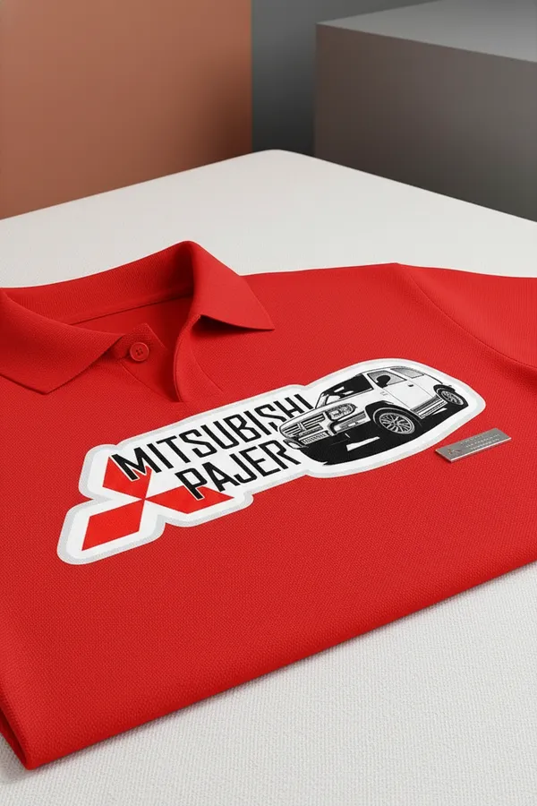 Mitsubishi_Pajero_Graphic_Red_Polo_T-Shirt