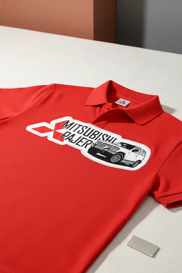 Mitsubishi_Pajero_Graphic_Red_Polo_T-Shirt