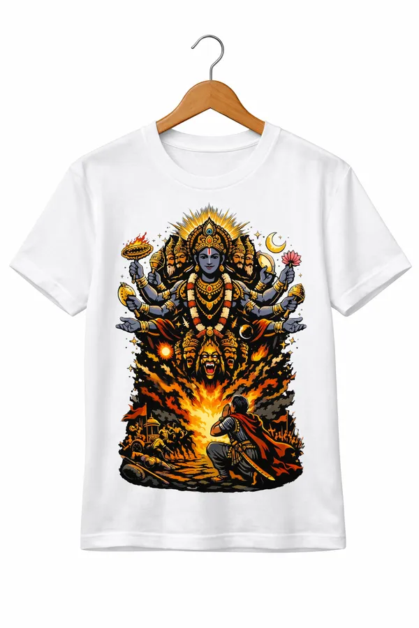 Krishans_Virat_Roop_on_White_T_Shirt