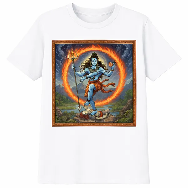 Natraj_Print_on_White_T-Shirt