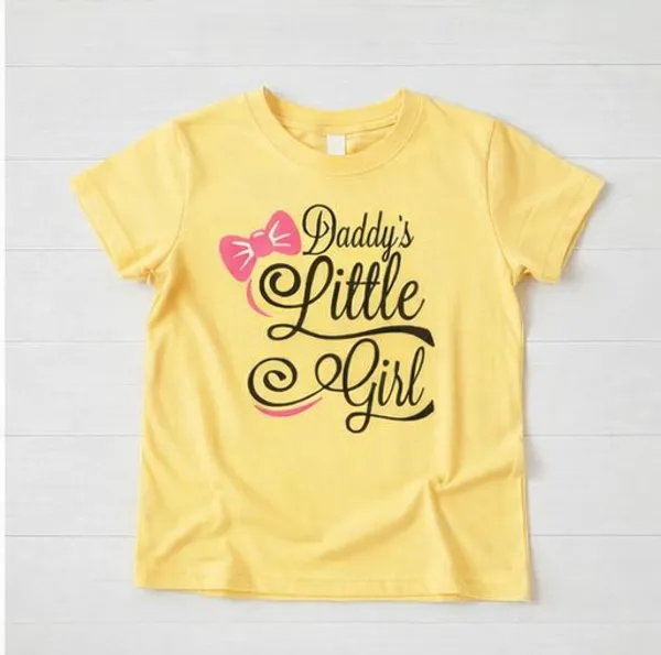 Daddy'S_Little_Girl_Yellow_T-Shirt_For_Kids