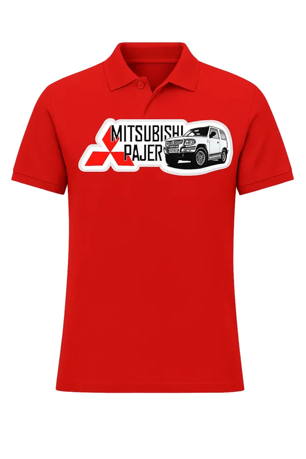 Mitsubishi_Pajero_Graphic_Red_Polo_T-Shirt