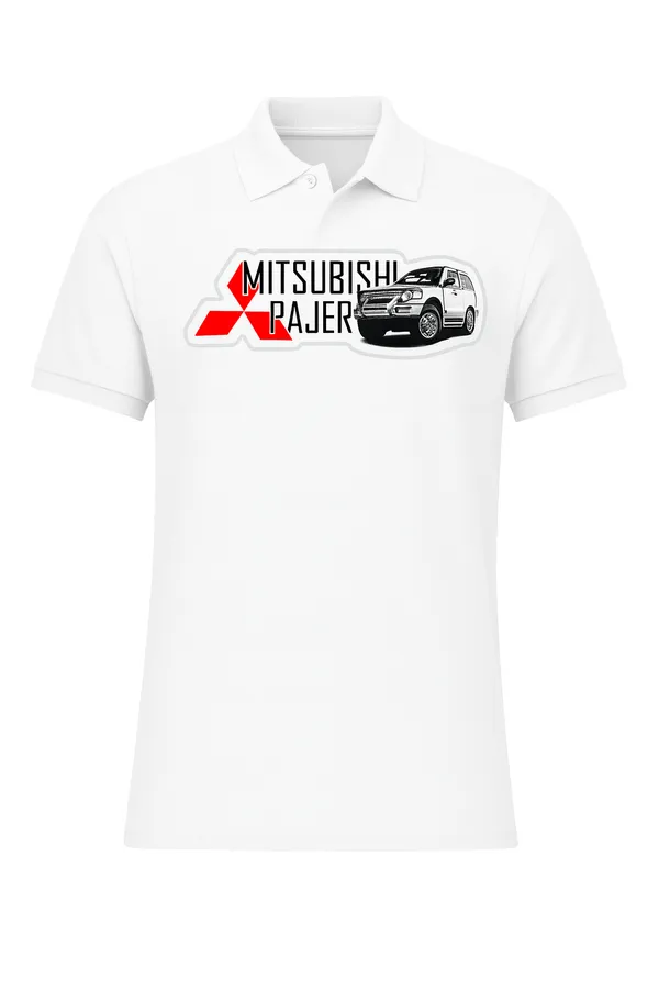 Mitsubishi_Pajero_White_Polo_T-Shirt