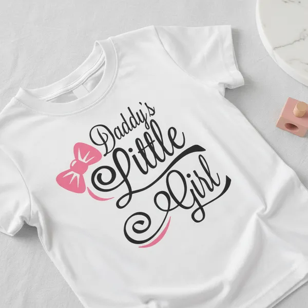 Daddy'S_Little_Girl_Printed_T-Shirt_For_Kids