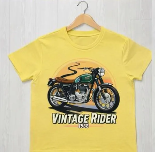 Vintage_Rider_Print_on_Kids_T_Shirt