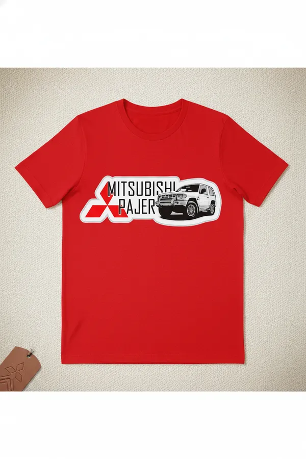 Mitsubishi_Pajero_Graphic_Print_T-Shirt_-_Red