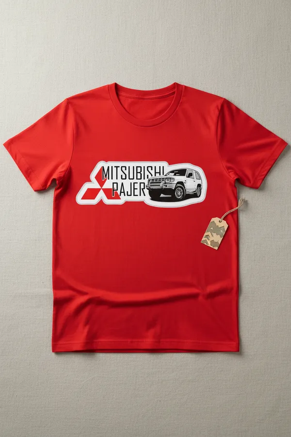 Mitsubishi_Pajero_Graphic_Print_T-Shirt_-_Red
