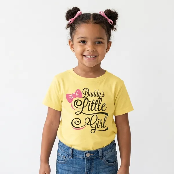 Daddy'S_Little_Girl_Yellow_T-Shirt_For_Kids