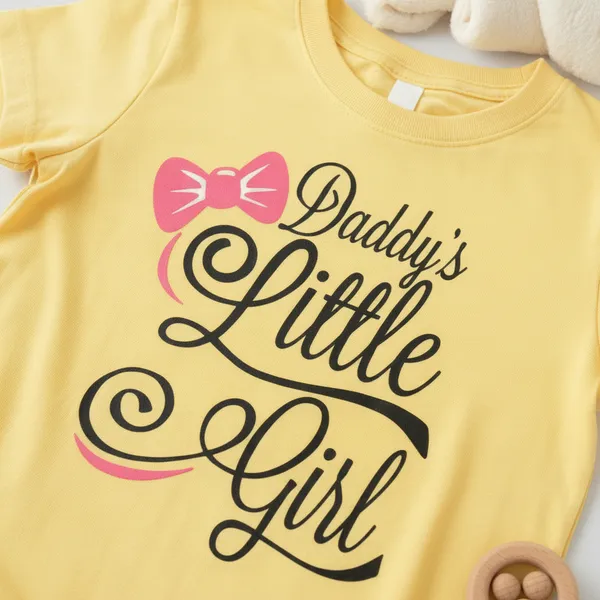 Daddy'S_Little_Girl_Yellow_T-Shirt_For_Kids