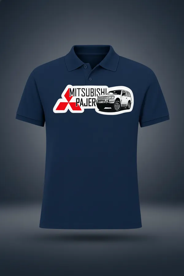 Mitsubishi_Pajero_Graphic_Print_Navy_Blue_Polo_T-Shirt