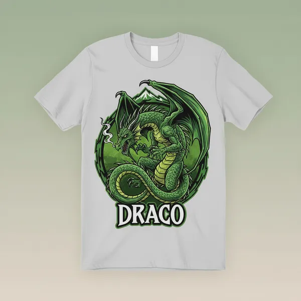 Draco_Green_Dragon_Graphic_Print_T-Shirt
