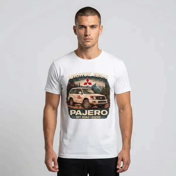 Pajero_Off-Road_Rally_White_Graphic_T-Shirt