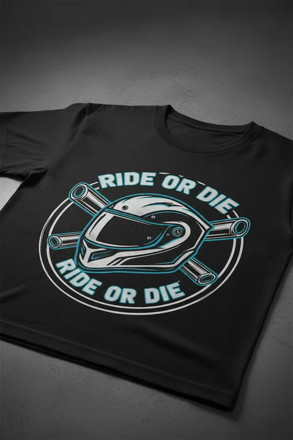 Ride_Or_Die_Motorcycle_Helmet_Black_T-Shirt