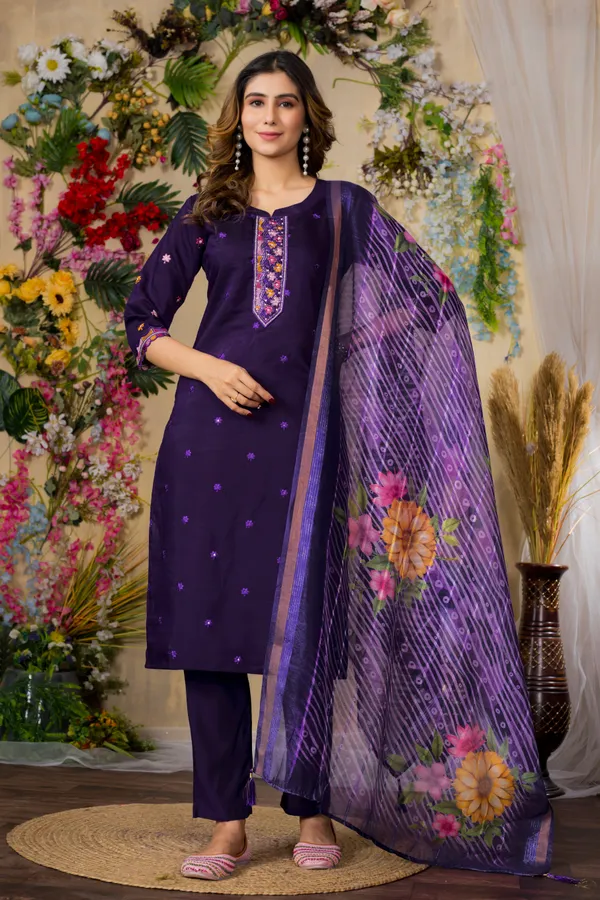 Purple_Roman_Silk_Embroidered_Kurta_Pant_Set_For_Women