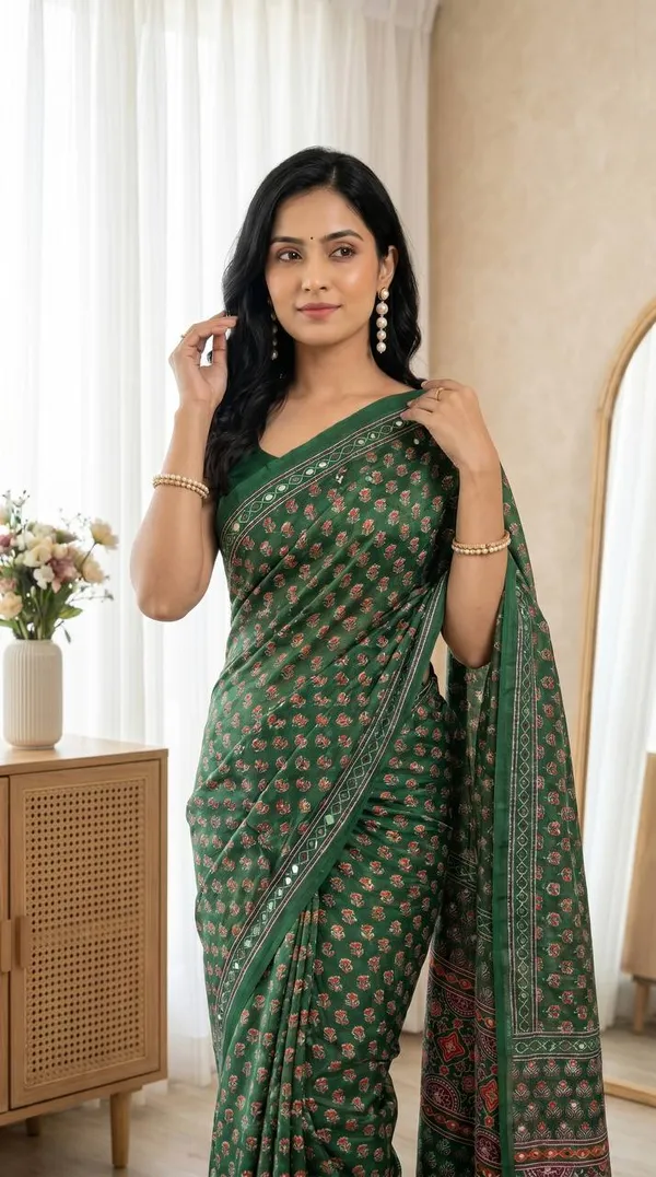 Soft_Satin_Ajrakh_Print_Soft_Silk_Saree_with_Mirror_Work_&_Designer_Border