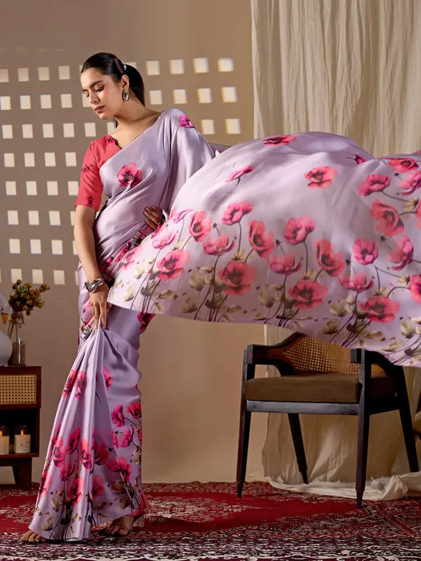 Lavender_Floral_Digital_Print_Satin_Georgette_Saree_with_Matching_Blouse_Piece