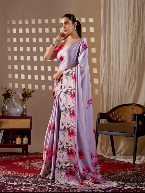 Lavender_Floral_Digital_Print_Satin_Georgette_Saree_with_Matching_Blouse_Piece