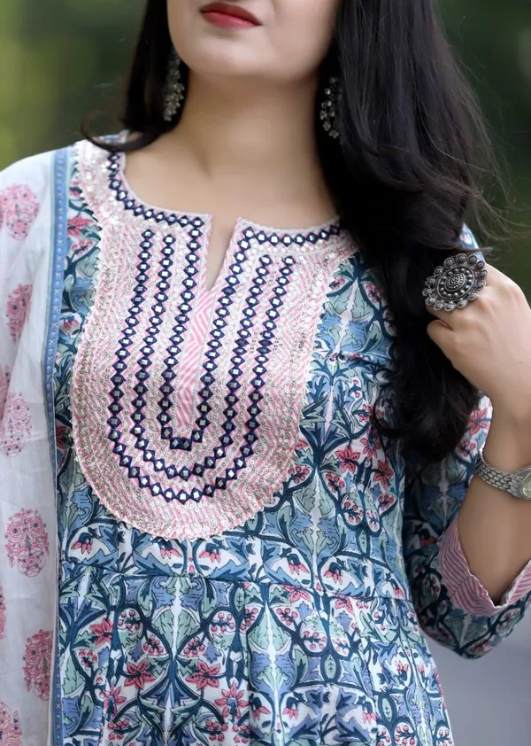 Blue_and_Pink_Stylish_Floral_Print_Kurta_Set_with_Pant_&_Dupatta_for_Women