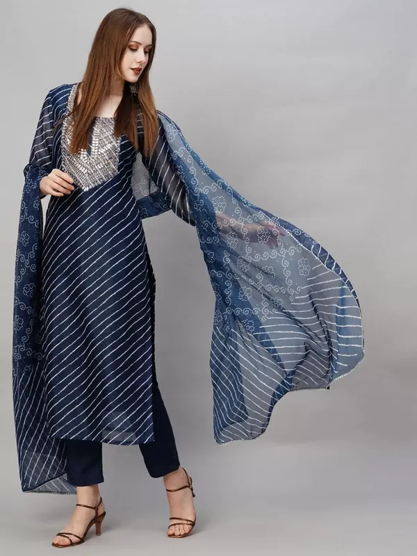 Navy_Blue_Laheriya_Print_Kurta_Set_with_Dupatta_|_Embroidered_Ethnic_Wear_for_Women