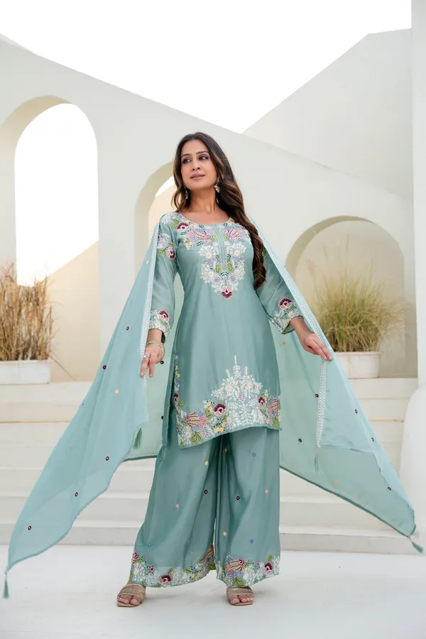 Sea_Green_Chinon_Embroidered_Palazzo_Set_with_Zardosi_Hand_Work_|_Party_Wear_Ethnic_Outfit_for_Women