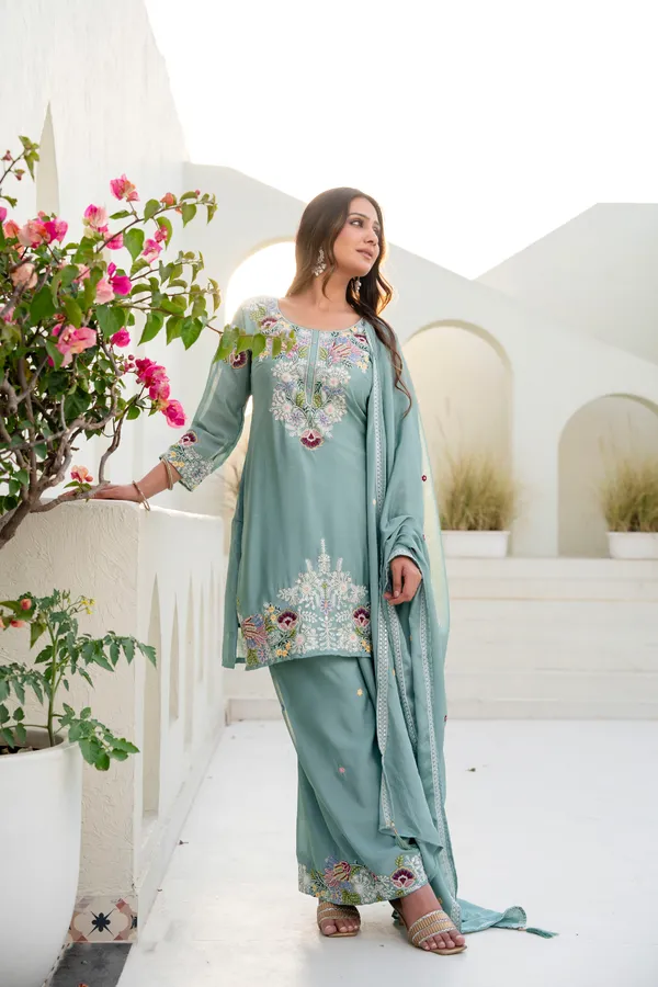 Sea_Green_Chinon_Embroidered_Palazzo_Set_with_Zardosi_Hand_Work_|_Party_Wear_Ethnic_Outfit_for_Women