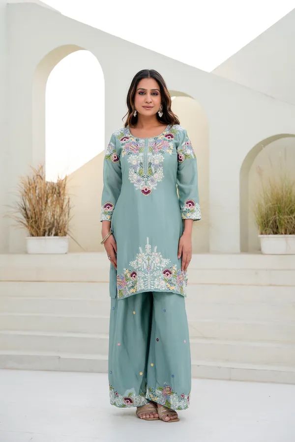 Sea_Green_Chinon_Embroidered_Palazzo_Set_with_Zardosi_Hand_Work_|_Party_Wear_Ethnic_Outfit_for_Women