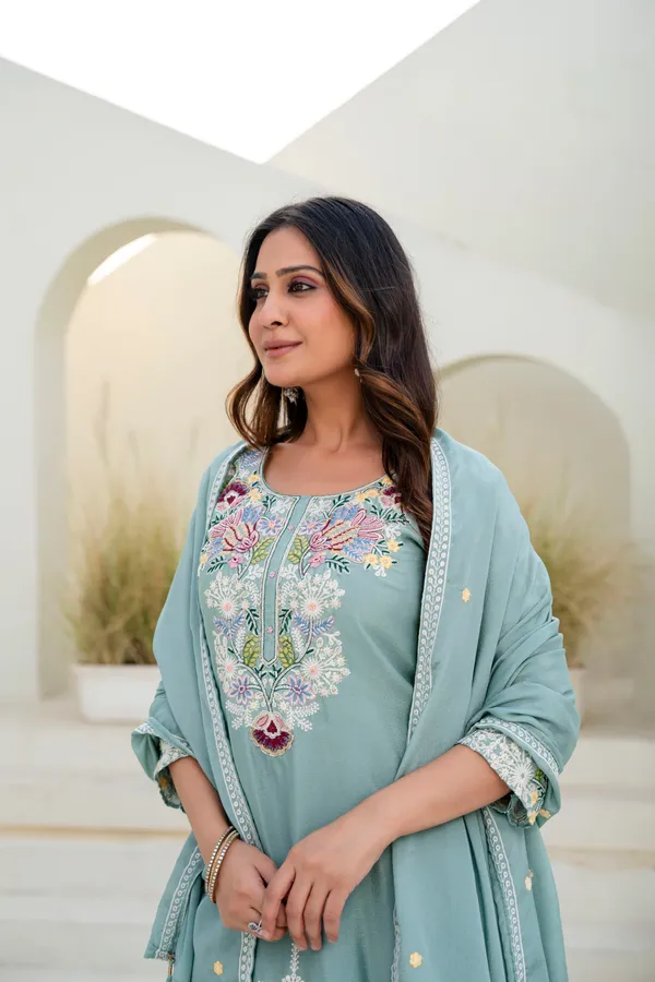 Sea_Green_Chinon_Embroidered_Palazzo_Set_with_Zardosi_Hand_Work_|_Party_Wear_Ethnic_Outfit_for_Women