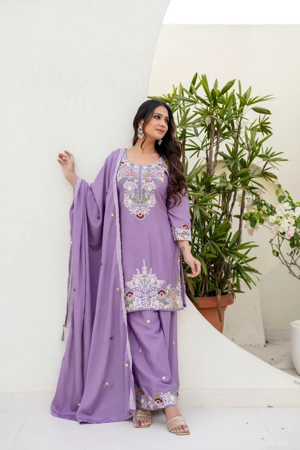 Lavender_Chinon_Embroidered_Palazzo_Set_with_Zardosi_Hand_Work_|_Party_Wear_Ethnic_Outfit_for_Women